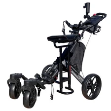 CaddyTek CaddyCruiser ONE-S Pro 4-Wheel Swivel Golf Buggy + Removable Seat