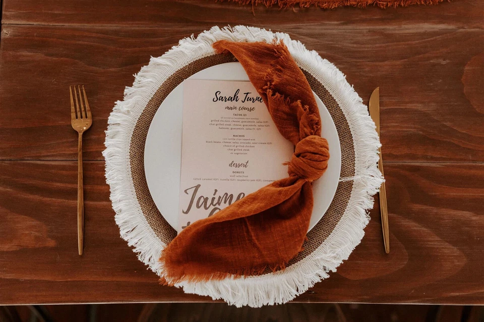 Table Mat Lace Placemat Set Natural Jute Woven Tableware Mat Round 38cm AU - image 4 of 4