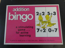 Addition Bingo by Trend Enterprises VTG 1977 Educational Math Toy - Rare
