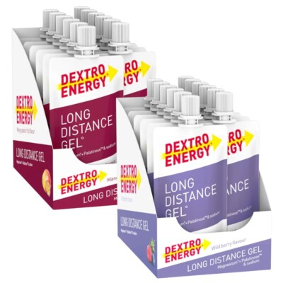Dextro Energy LONG DISTANCE GEL Box 12 Beutel à 50ml Sport Energiegel Carbs