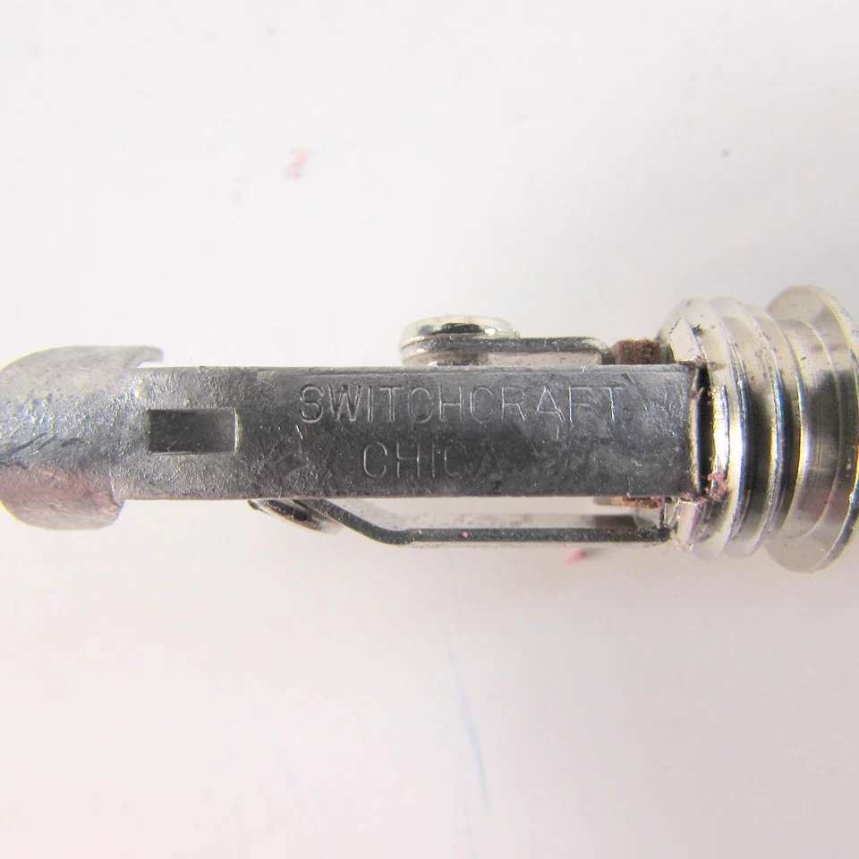 ЛОТ из 2 Switchcraft C245X 1/4 дюйма моно 2 проводника аудиоразъем красный наконечник рукав - Изображение 3 из 4