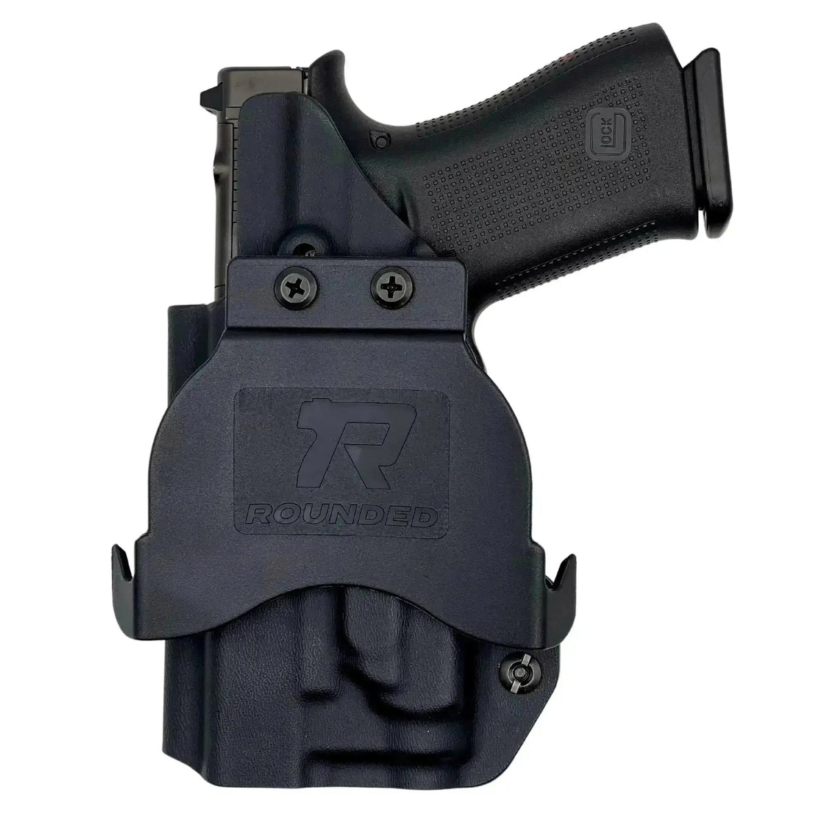 Paddle Holster fits: Glock 19 Olight PL-MINI 3 Valkyrie - Rounded