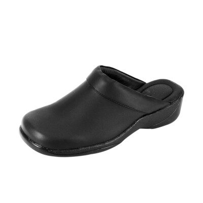   24 HOUR COMFORT Frida Women's Wide Width Cushioned Leather Mule Shoes  