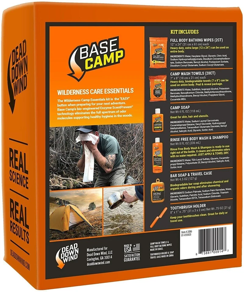 Wilderness Care Essentials Camping Hunting 26 Piece "BASE CAMP" Dead Down Wind - Image 3 of 3