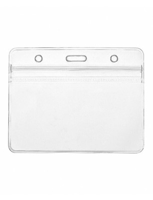 Holds a Card 10 x 7cm CKB LTD 50x EXPO Large Horizontal Clear ID Badge Card Plastic Pocket Holder Pouchs 11 x 9cm