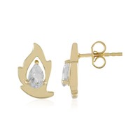 Cavill Ohrringe Aus 925 Sterling Silber Vergoldet Mit 0,9Ct WeißE Topas Tropfen