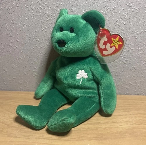 TY Beanie Baby - ERIN (5th Gen) Tush & Ear Tag Mint Condition Collectors Vintage