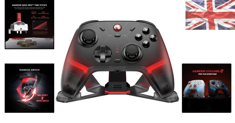Cyclone 2 Wireless Game Controller: 1000Hz Polling, RGB & Quick Profile Switch - Image 2 of 4