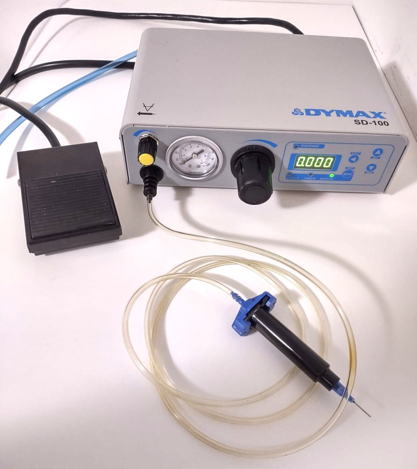 Dymax SD-100 Digital Syringe Dispenser With Foot Controller
