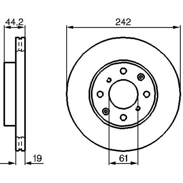 2X Bosch 0 986 478 503 Bremsscheibe FüR Honda Civic I CRX CRX I Integra EC ED-image
