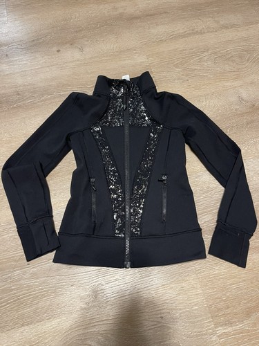 IVIVVA BY LULULEMON Girl's Size 6 Black Athletic Jacket H44 - Picture 1 of 3