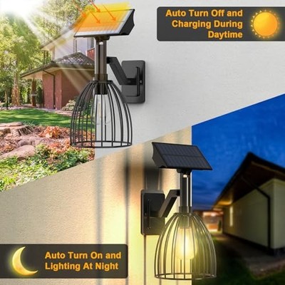 COLLASIS OUTDOOR WALL LIGHTS METAL WALL-MOUNTED SCONCE CO-A01 2 PACK - BLACK