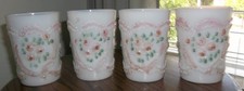 Vintage Dithridge Roses & Ruffles Milk glass ...