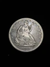 1861-O Seated Liberty Half Dollar 50c Dented See Desc* #LT003