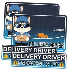 4 Pack Reflective Flex Delivery Driver Car Magnets,Professional Magnetic