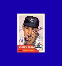 Whitey Ford 1991 Topps Archives 1953 Topps #207 - Yankees - Signed AUTO