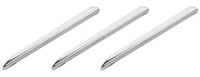 EISCO 3PK Spatula Scoops, 6.3'' - Stainless Steel, Polished - Semi-Circular... 