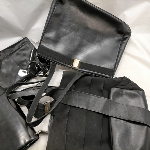 Salvatore Ferragamo Schultertasche 5er Set schwarz Lackleder 5601401 - Bild 5 von 9