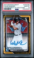 2024 Bowman Draft Chrome Caleb Bonemer Auto Gold Shimmer /50 PSA 10