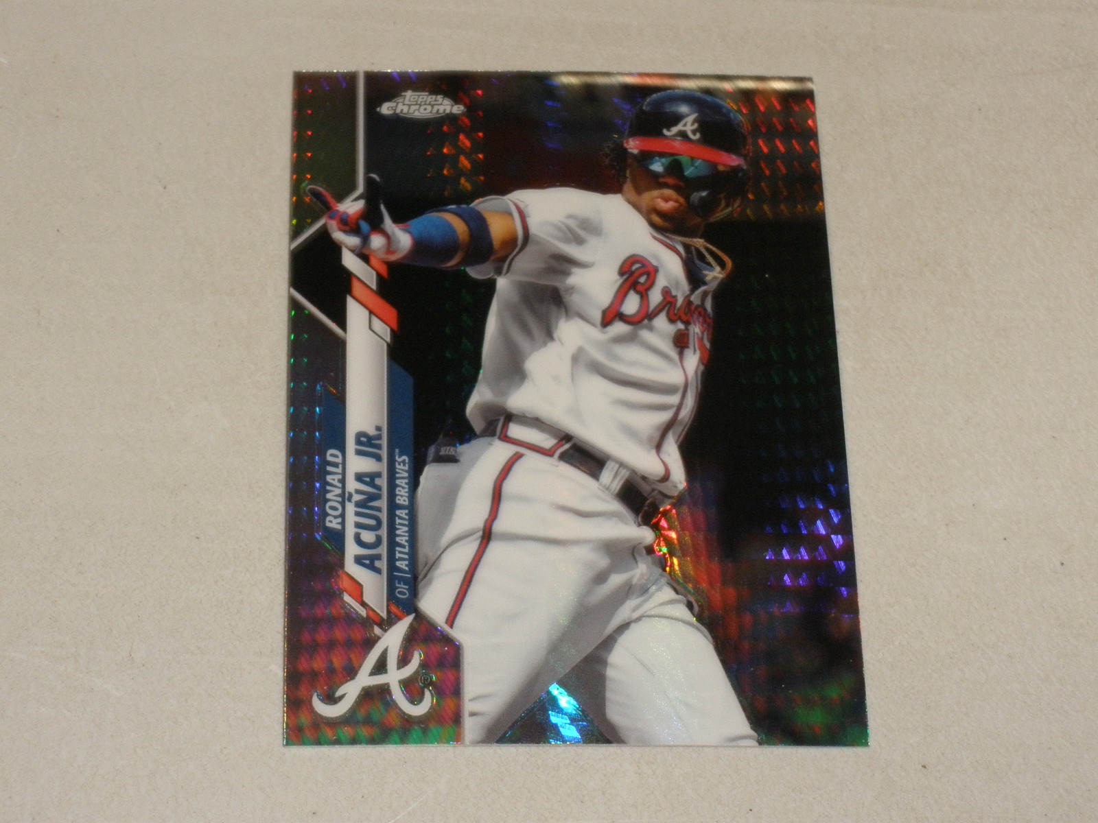 2020 Topps Chrome Prism Refractor #112 Ronald Acuna Jr