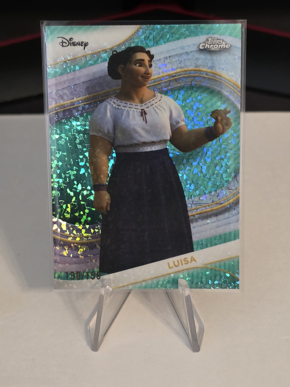2025 Topps Chrome Disney Luisa Aqua Mini-Diamonds Refractor /199