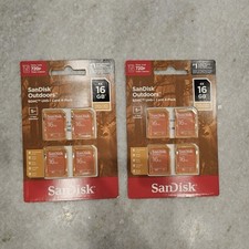 SanDisk Outdoors SD UHS-I Card 16GB 4-Pack LOT OF 2