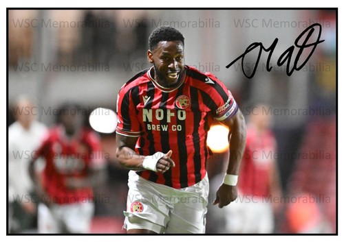 11340. Jamille Matt Signed Pictures (A4 Prints) Walsall Forest Green Newport etc