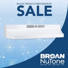 Broan RL6200 Series 30 in. Ductless Under Cabinet Range Hood with Light in White