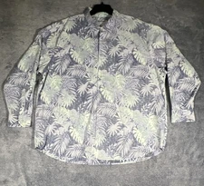 Tommy Bahama The Siesta Key LS Men's XXXL Blue Green Tropical Leaves 3XL EUC