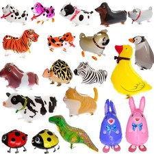 20X GLOBO PARA MASCOTAS CAMINANDO ANIMAL HELIO NIÑOS FIESTA DE CUMPLEAÑOS PAPEL DE ALUMINIO JUGUETE ZOOLÓGICO GRANJA MASCOTAS