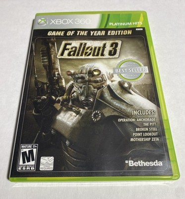 Fallout 3 - Game of the Year Edition (Microsoft Xbox 360, 2009) Complete +Manual