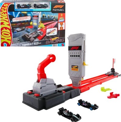 Hot Wheels Formel 1 Grid Start Brandneu mit Etikett versiegelt F1 Rennstrecke Set 2 Autos enthalten 