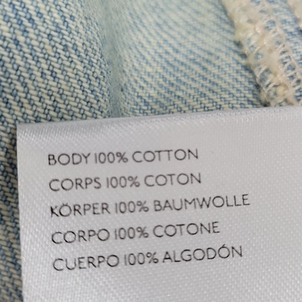 Mono We The Free Azul 100% Algodón Denim Rayas Mono Free People Grande L Foto 4 de 4