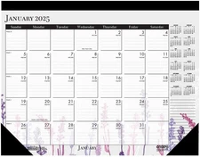 2025 Monthly Desk Pad Calendar, Wildflower, 22 x 17 Inches, January - Decembe...