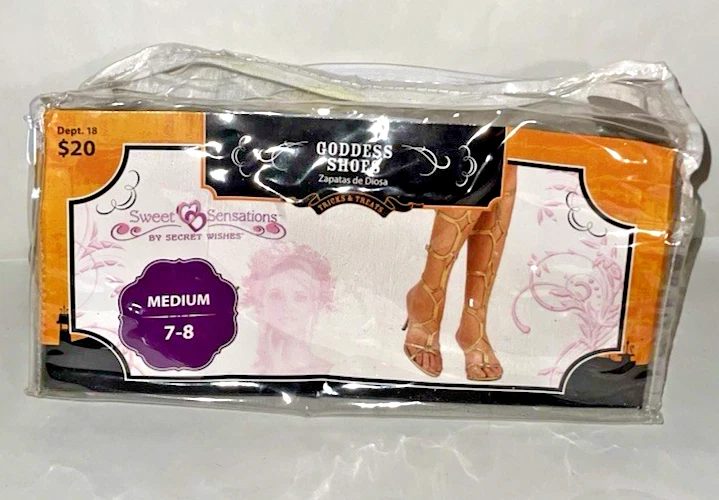 Disfraz de Diosa Estilo Gladiador Zapatos Talla Mediana 7/8 Metálico Dorado Foto 2 de 4