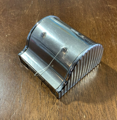 Vintage Dental Floss Dispenser Johnson & Johnson Art Deco 1962 Chrome with Floss