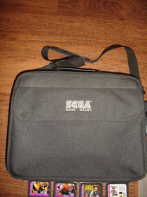 Sega Game Gear Handheld Console + 4 Games Cartridges + Carrying Case + PS WORKS