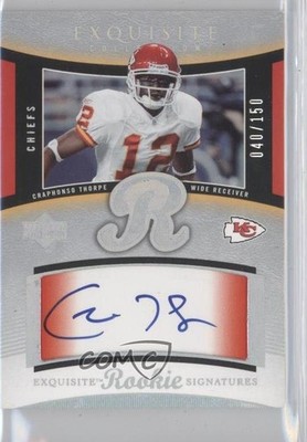 2005 Exquisite Collection Signatures 40/150 Craphonso Thorpe Rookie Auto RC 0a2