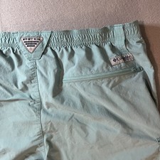 Columbia PFG Omni Shade Blue NYLON Fishing Shorts Swim Trunks Mesh Lined Sz M