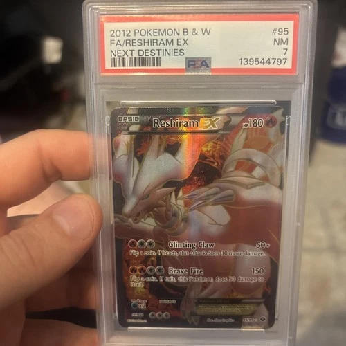 2012 Pokemon B&W FA / Reshiram EX Next Destinies PSA 7 NM #95