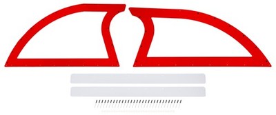 DOMINATOR RACE PRODUCTS Sail Panel Pair Late Model Red DOM-830-RD