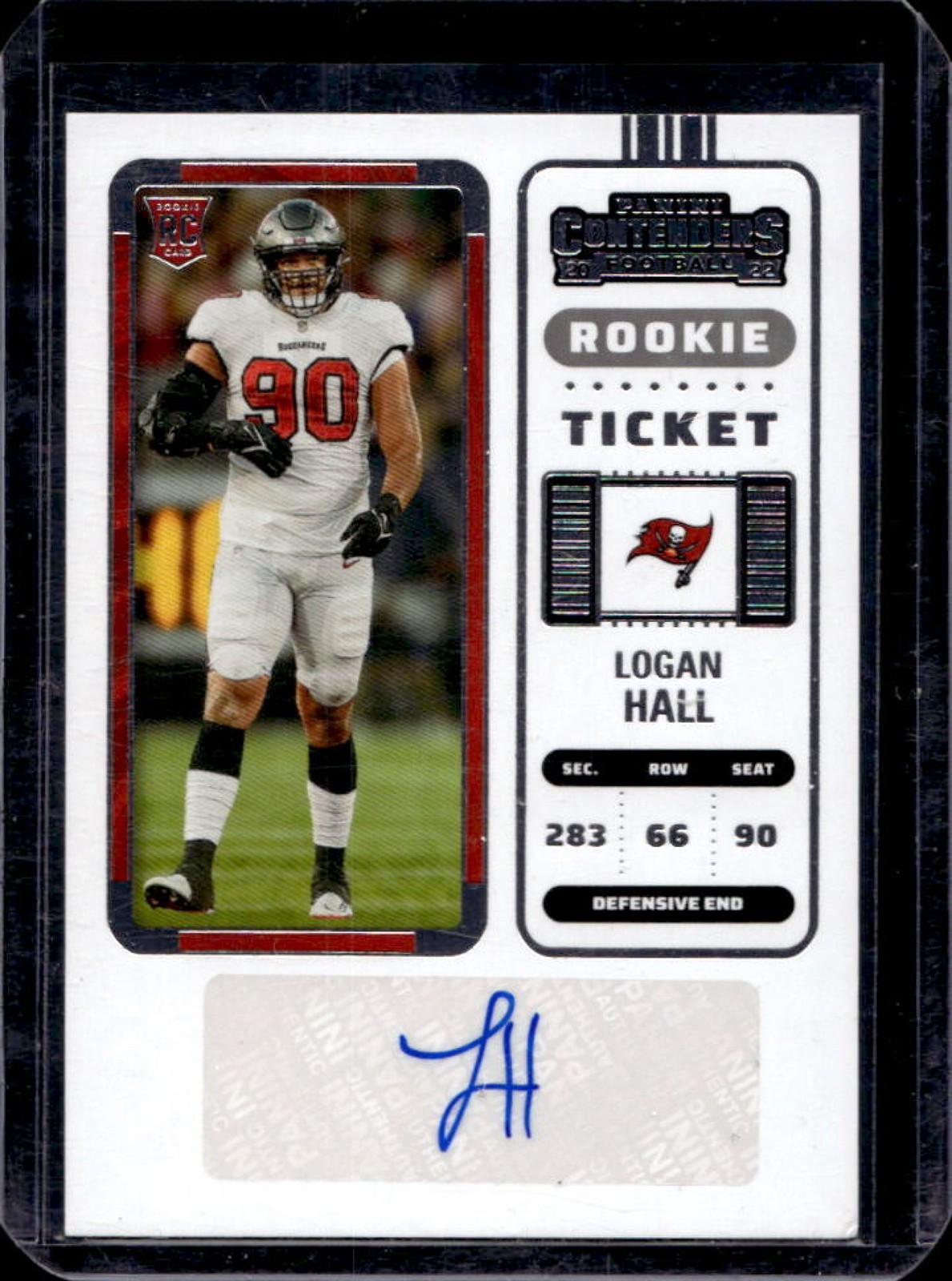 Logan Hall Panini Contenders #162 Rookie Ticket Auto