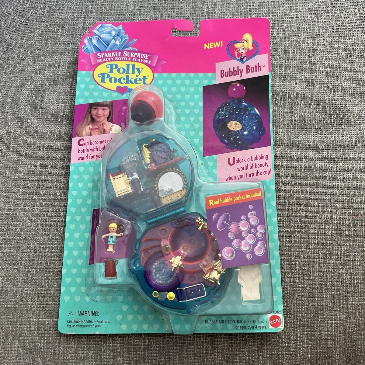Vintage 1996 Polly Pocket Sparkle Surprise Bubbly Bath - Brand New