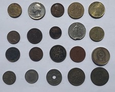 Collection of 20 old Coins & tokens Rare Bundle Circulated