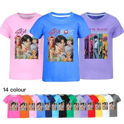 Jungen Mädchen Dämonenjäger Saja Jungen T-Shirts Kinder KPop Kurzarm Casual Top