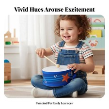 Double-Sided festival Drum Sized for Small Hands Musical Toy Develops Rhythm