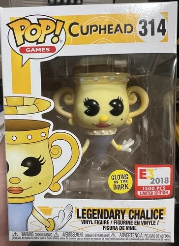 Funko Pop! Cuphead Legendary Chalice Glow E3 (Exclusive) #314 With Protector