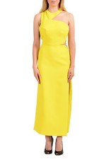 Versace Women's Bright Yellow Silk Long Evening Dress US XS IT 38