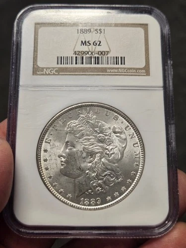 1889 Morgan Dollar NGC MS62