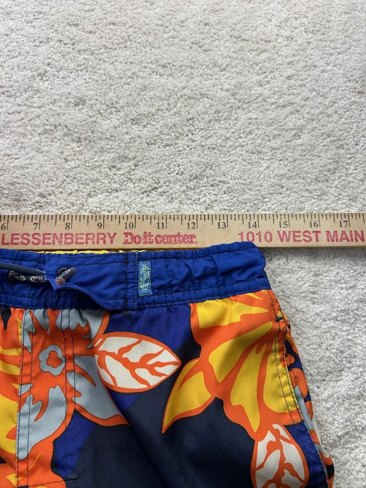Pantalones Cortos de Natación Sand N Sun Niños Medianos 10/12 Azul Naranja Floral Hawaiano Playa Piscina Foto 2 de 4